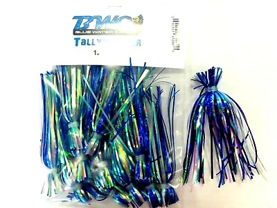 Blue Water Candy TALLYWACKER 12-pack Trolling Lure Mylar Skirts 4.5  - BLUE • $56.99