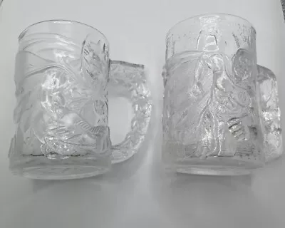 Vintage 1995 Batman Forever McDonalds Batman And Robin Glass Mug Set DC Comics • $9