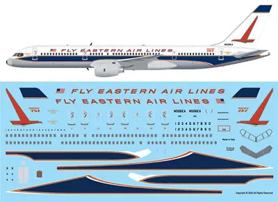 1/144 Eastern Airlines 'Flight Of Fancy' Boeing 757-200 Screen Printed Decal • $17.75