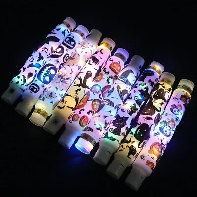 £5.99 • Buy Halloween Fidget Pop Tube LED Popper Stress Sensory Light Toy Party Bag Filler