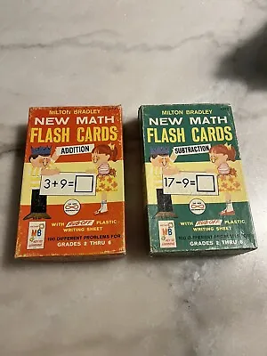 Vintage Milton Bradley New Math Flash Cards 1965 SUBTRACTION And ADDITION • $10