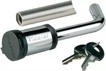 Master Lock 2848dat Stainless Steel 1/2  5/8  Coupler Receiver Lock Hitch Traile • $27.99