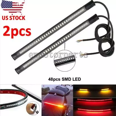 $13.71 • Buy 2X LED Strip Tail Brake Light For Yamaha V-Star 650 1100 Custom Classic XVS650