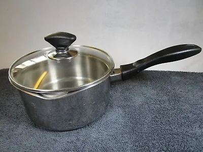£12.95 • Buy Lovely Vintage Prestige 5 Pint Stainless Steel Twin Pour Saucepan Pan Glass Lid