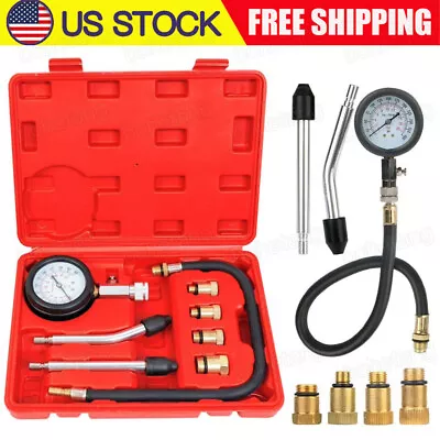 8Pcs Petrol Engine Cylinder Compression Tester Kit Gauge Tool For Automotive USA • $17.99