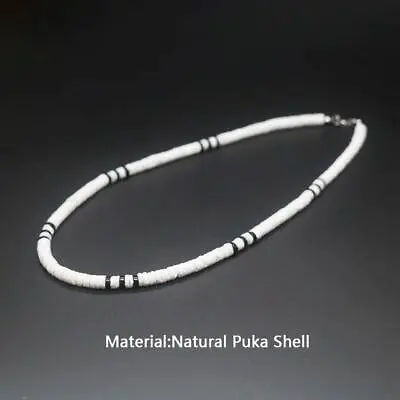 Men's Tribal Coconut Beads Necklace - Ethnic Bohemia Puka Shell Surfer Style • $10.99