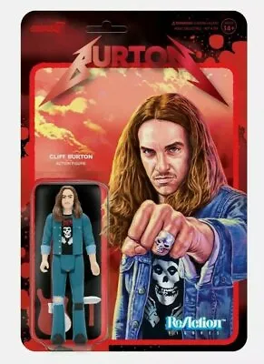 Cliff Burton Metallica Super7 3 3/4 ReAction Figure Kill Em All Red Unpunched • $19.95