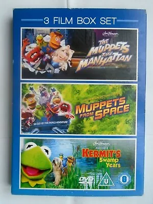 3 Film Box Set: Muppets Take Manhattan / Muppets From Space / Kermit's Swamp Yea • £1.49