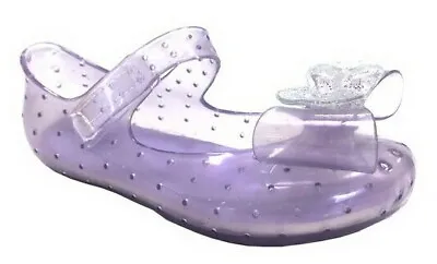 Wonder Nation Toddler Girls Mary Jane Jelly Shoes Size 12 Purple W Bow  • $11.99