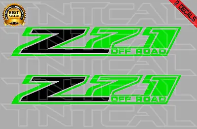 Z71 OFF ROAD Decal Set Fits: 2014- 2018 Chevy Silverado Vinyl Sticker Lime Green • $14.99