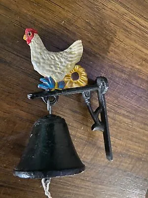 VGUC Small Cast Iron Vintage Rooster Bell 6  • $25.99