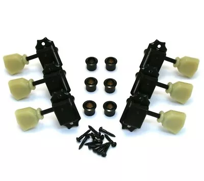 NEW Gotoh 3x3 Vintage TUNERS For Gibson Les Paul SG Black Keystones TK-0770-003 • $46.99