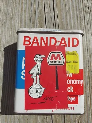 Vintage Tin Band-Aid Box  Hinged Lid Made In USA • $3.99