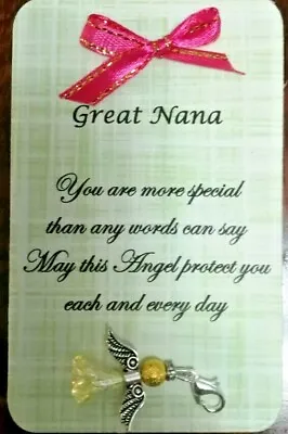 Beautiful Great Nana Angel Charm With Verse Keepsake Gift  • £3.75