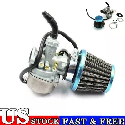 50cc 70cc 90cc 110cc 125cc ATV Dirt Bike Go Kart Carb Carburetor Air Filter 19mm • $15.99