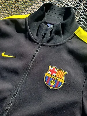FC Barcelona BARCA Mens S Black 2013 Full Zip Track Jacket Training  • $17.99