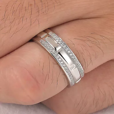 Sterling Silver Ring For Men Promise Rings Wedding Anniversary Wedding Bands • $35.99