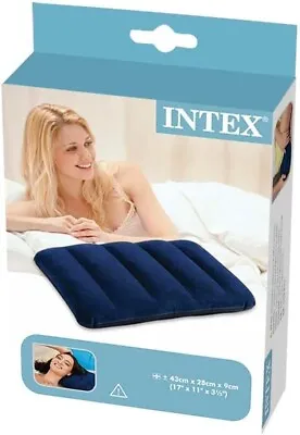 INTEX Downy Pillow Air Cushion Travel Inflatable Pillow For Camping & Travel • £5.79