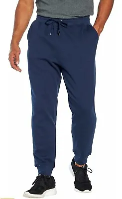 Orvis Men's Luxe Fleece Lined Jogger Sweat Pants Blue And Grey 2 Pack • $44.53