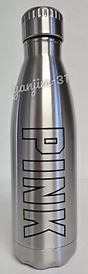 Victoria Secret Pink Metal Water Bottle - Silver - 17oz/500ml - New • $24.99