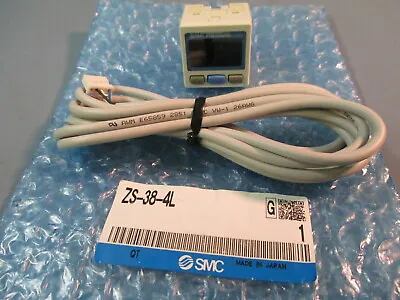 $39.99 • Buy SMC ZSE30A-N01-D Digital Vacuum Pressure Switch & Cable ZS-38-4L