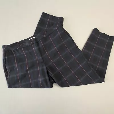 J Jill Pants Womens 12P Petite Premium Bi Stretch Plaid Dress Casual Preppy Crop • £16.12