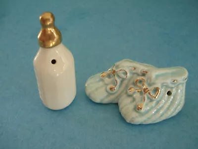 Arcadia Miniature Mini Baby's Bottle And Bootees Salt And Pepper Shakers • $15