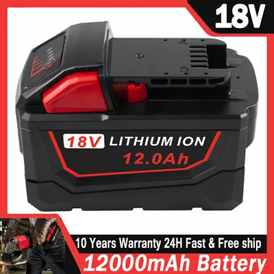 12.0Ah For Milwaukee For M18 Lithium Extended Capacity LED Battery 48-11-1860 • $47.99