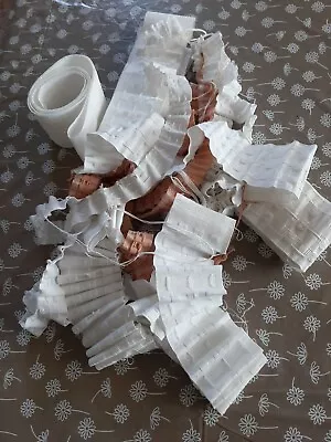 £5.99 • Buy Remnant Used/New Curtain Heading Tape Traditional Pencil Pleat Top Vtg Rufflette