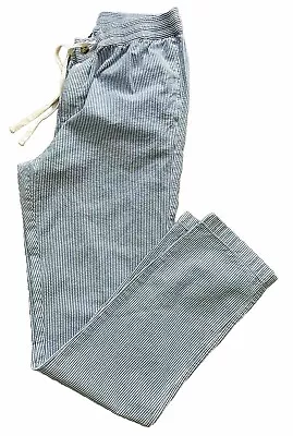 J. CREW 32 / 34 Blue & White Seersucker Pants  Drawstring • $24.49