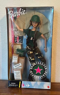 BARBIE Army Military PARATROOPER Doll Mattel 2000 Original Box NRFB • $80