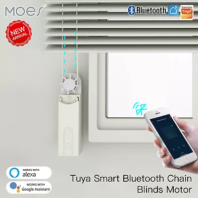 MOES Bluetooth Smart Curtain Motor Roller Blinds Shutter Drive DIY Voice Control • $59.39