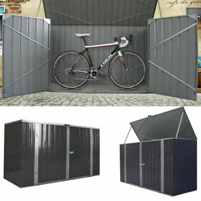 Metal Large Storage Garden Shed Bike Unit Tools Bicycle Store 225x88x125cm • £169.99