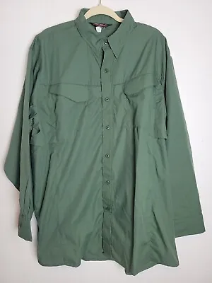 Tru-Spec Tactical Response Military Combat Shirt Vented  Long Sleeved Green • $19.99