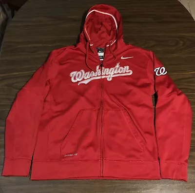 Washington Nationals Nike MLB Authentic Therma-Fit Sweatshirt Hoodie Mens Medium • $19.91