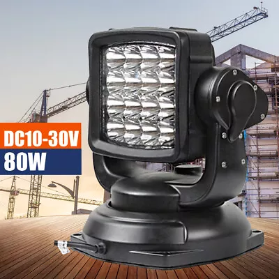 $270.75 • Buy LED Search Light Remote Control Boat Light Camping Truck 80W Spot Light Wireless