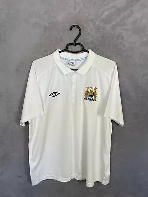 Manchester City Training Jersey Football Polo Shirt Umbro Mens Size XL • $38.25
