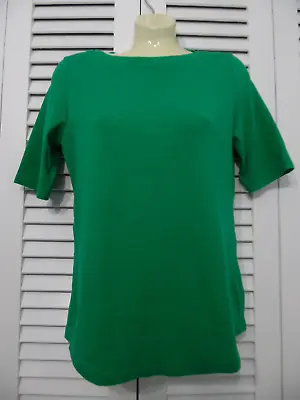 St Pat's  Sigrid Olsen Women Emerald Green Short Sleeve T-Shirt M • $15