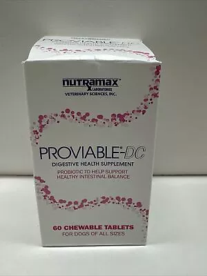 Nutramax Proviable-DC Digestive Health Supplement For Dogs 60 Tabs   Exp 06/2025 • $19