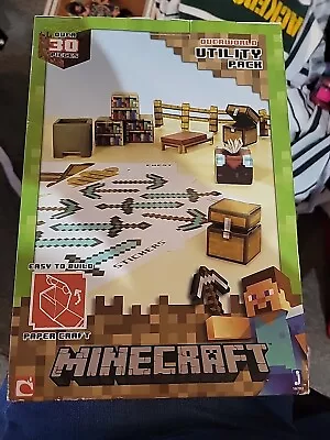 Minecraft Over World Utility Pack Easy To Build Paper Craft Kit 30 Pieces New • $10