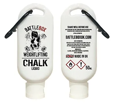 $4.97 • Buy Battlebox Weightlifting® 50ML Liquid Chalk Black Carabiner Gymnastic Fitness