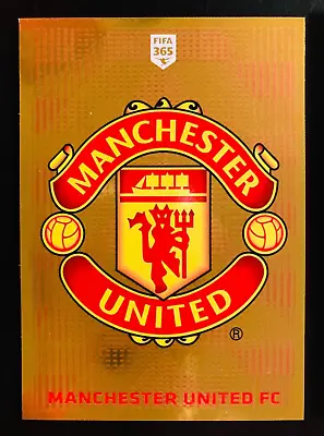 2019-20 Panini FIFA 365 # 67 Manchester United Badge Logo Gold Foil Sticker • $4.24