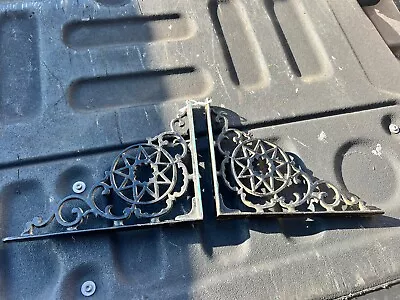 Pair Vintage C1890 Case Shelf Brackets 9” X 7” Classic Victorian Design Style • $118