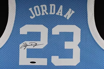 Michael Jordan Signed/Auto Blue UNC Jersey UDA COA - FRAMED • $15000