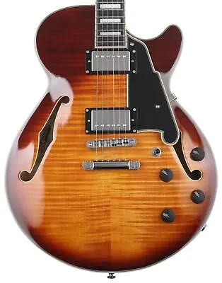 D'Angelico Premier SS Electric Guitar - Dark Iced Tea Burst With Stopbar • $899.99