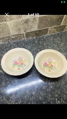 Vintage 1930’s Set Of 2 RARE “Quacker Oats” Homer Laughlin Ravenna Bowls • $20