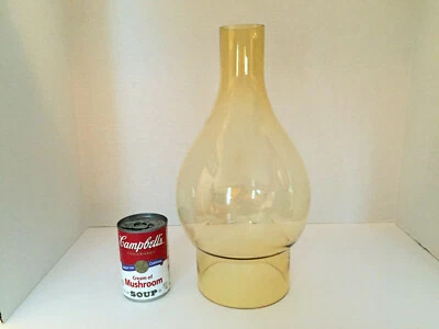 $39.99 • Buy 1 JUMBO VTG Italian Glass Hurricane Oil Lamp Chimney Globe Or CANDLE Cover 14 IN