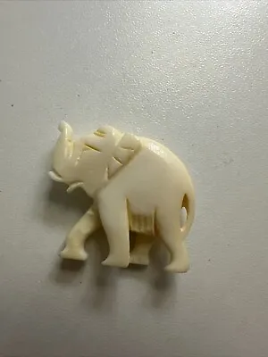 Vintage Soapstone Elephant Hand Carved Elephant Figurine 1” Ivory • $15