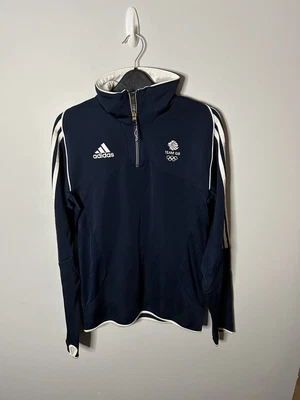 £12 • Buy ADIDAS Team GB Blue Jumper Size S Mens Quarter Zip Outerwear Outdoors Menswear