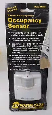 $9.99 • Buy X10 Powerhouse Motion / Occupancy Sensor Model RMS18 Active House New In Box NIB